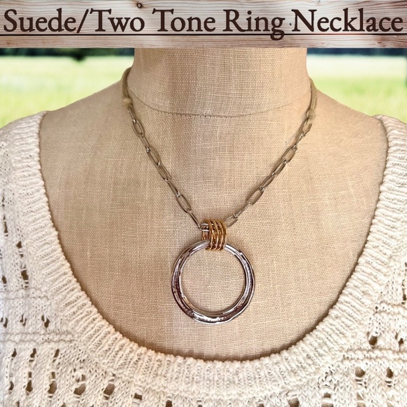 Two-Tone Ring Necklace - Picture 1 of 11